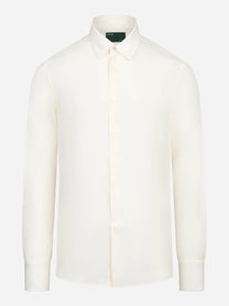 Camicia in pura seta bianca