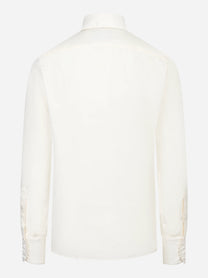 Camicia in pura seta bianca