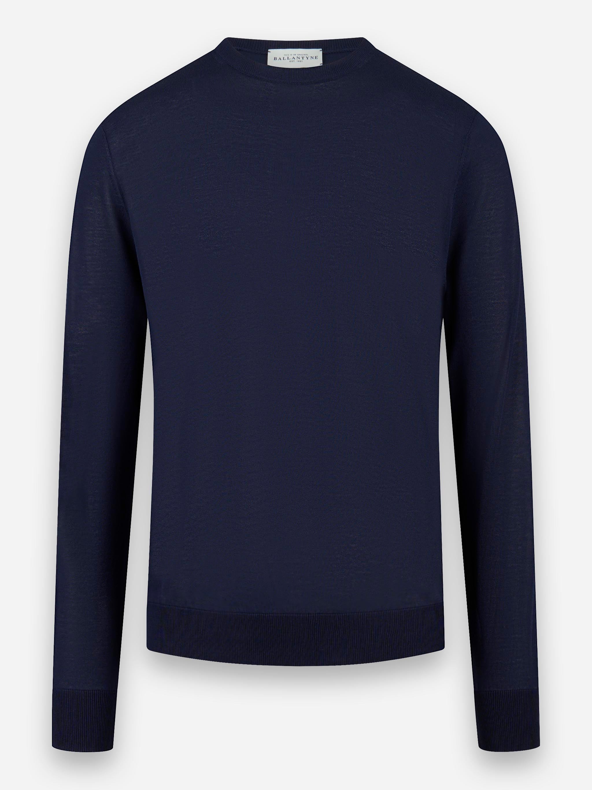 Maglia manica lunga in cotone Blu