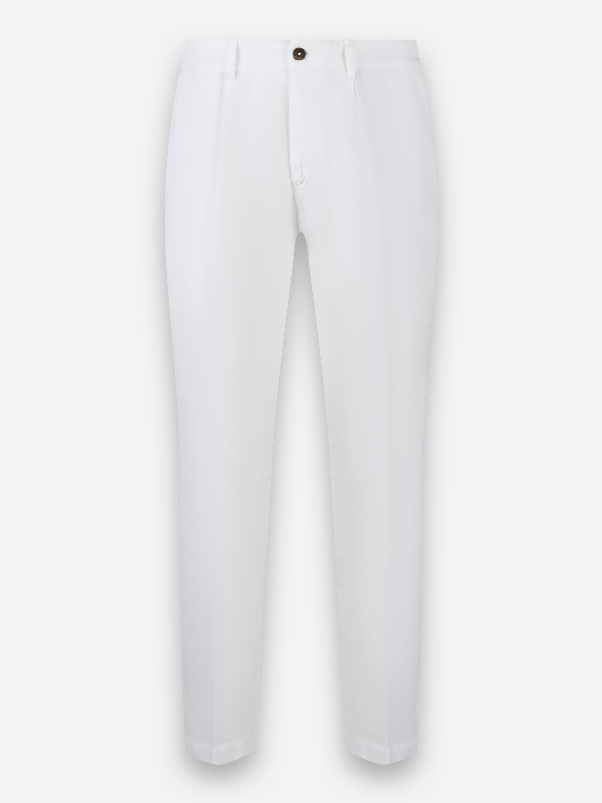 Pantalone con elastico in vita in lino Bianco