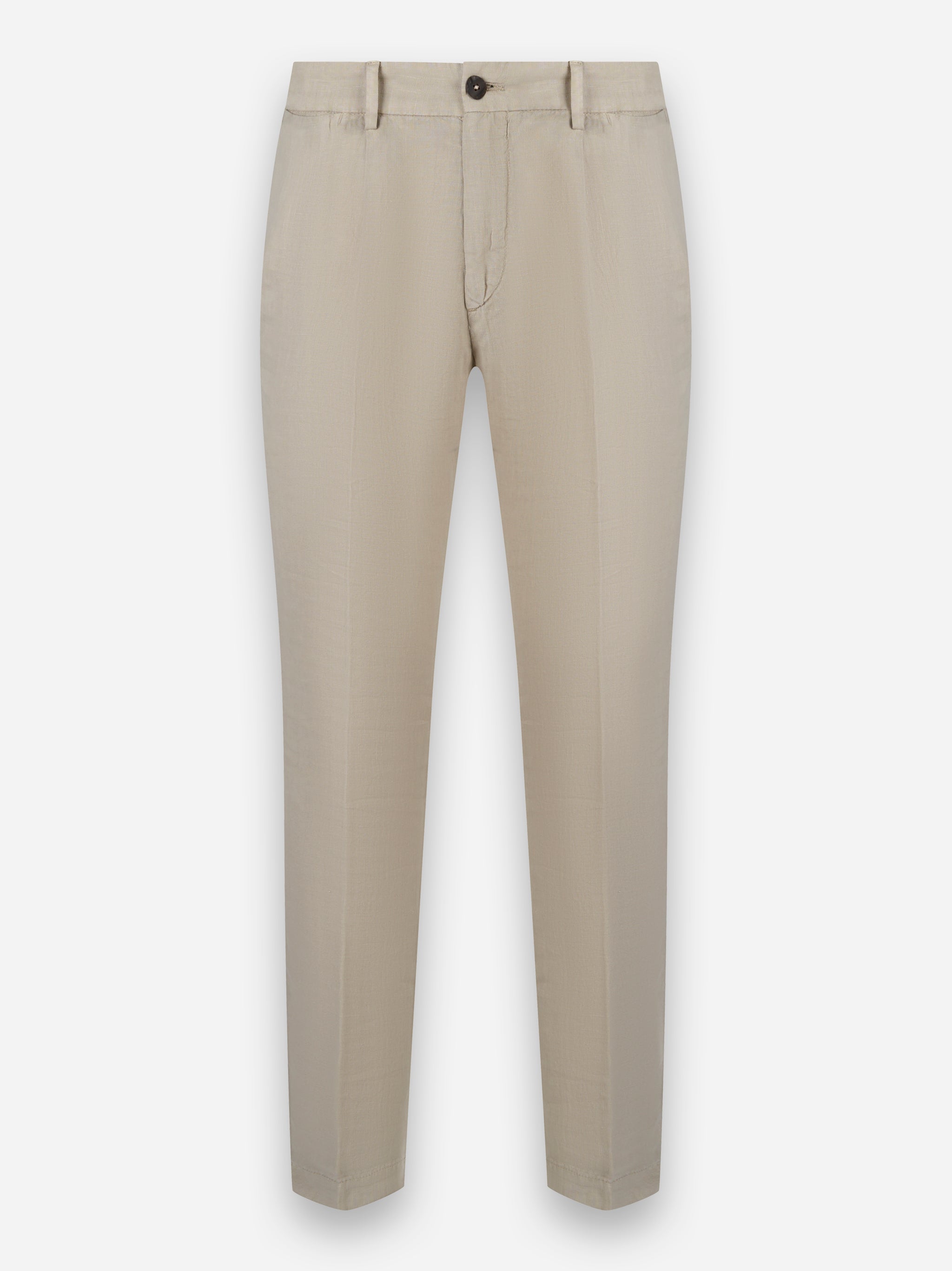 Pantalone con elastico in vita in lino Beige
