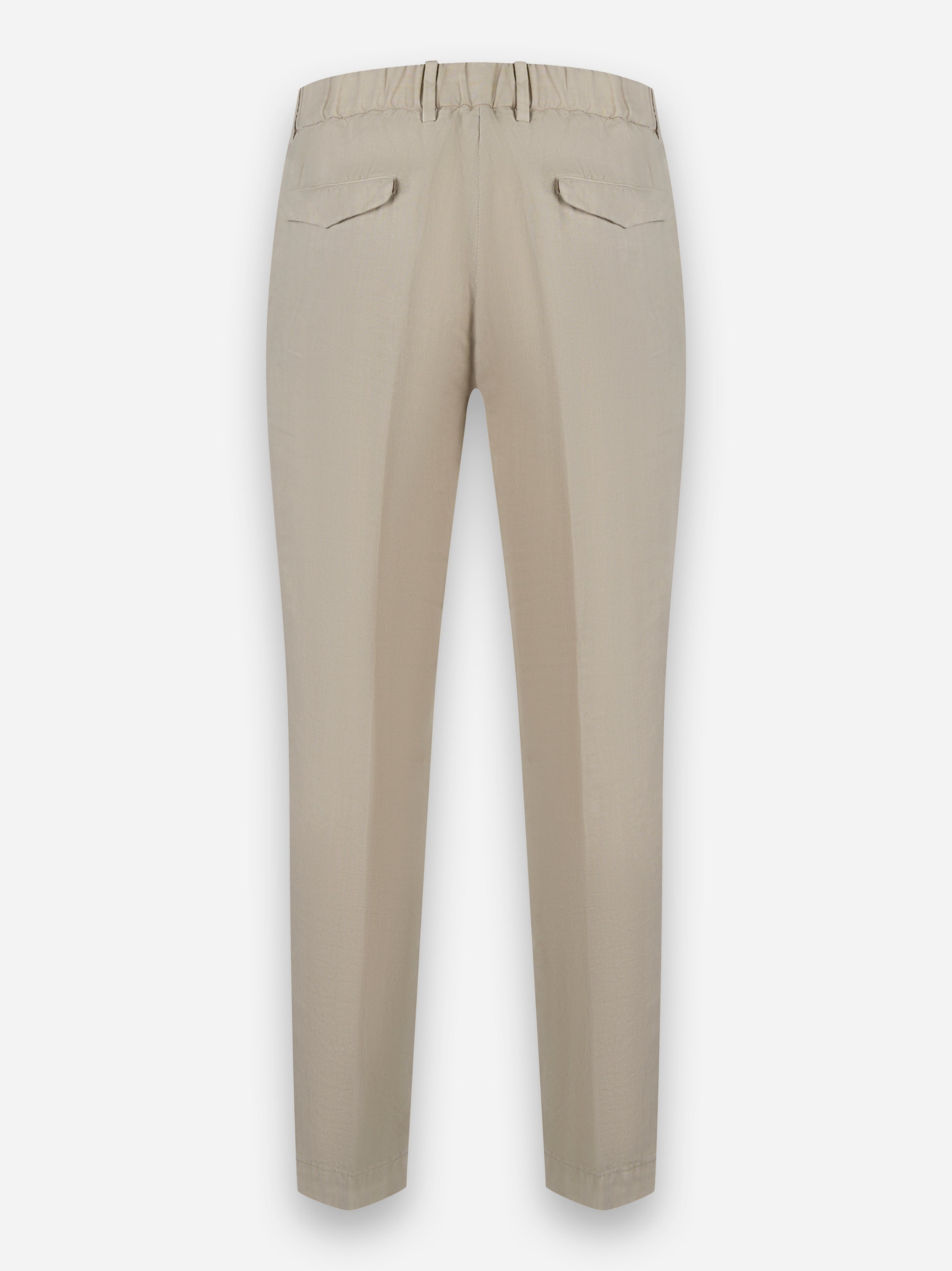 Pantalone con elastico in vita in lino Beige