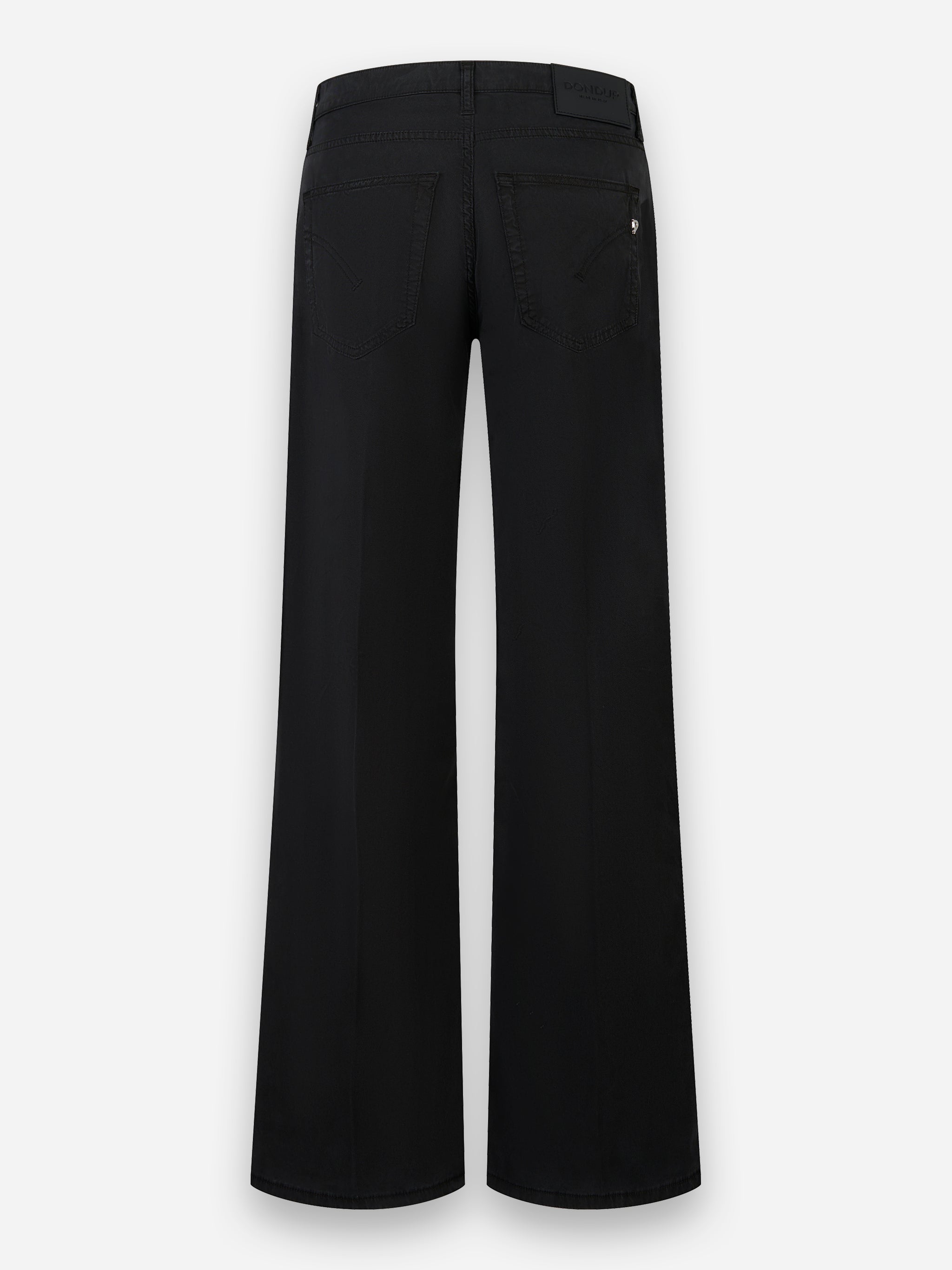 Pantalone Jacklyn wide leg in cotone e lyocell Nero