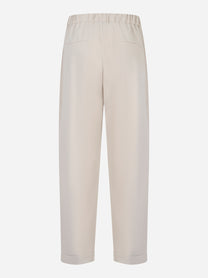 pantalone in cady con elastico in vita Beige