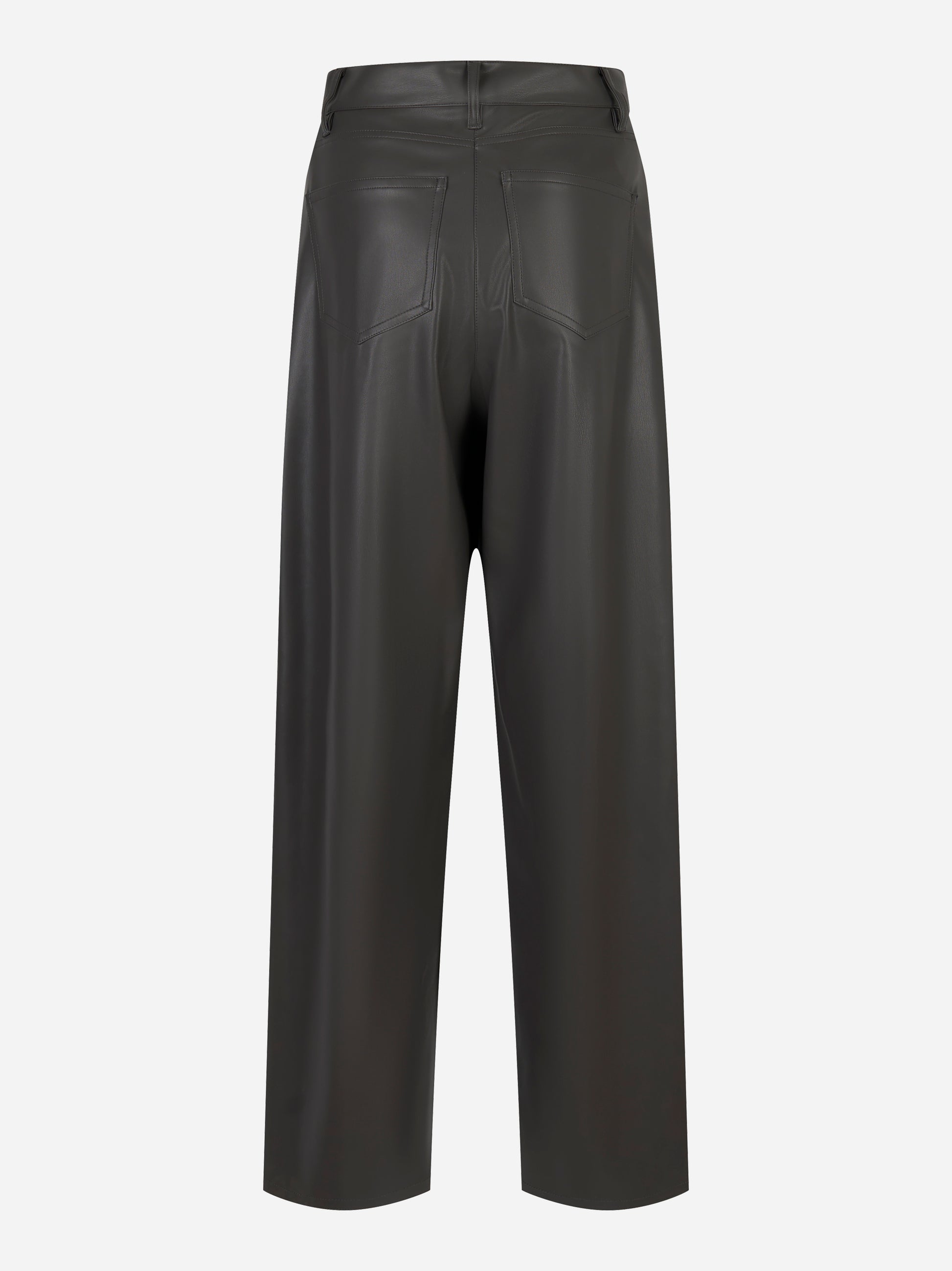 Pantalone wide leg in ecopelle Grigio