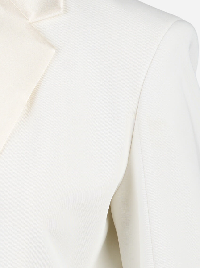 Blazer smoking con un bottone Bianco