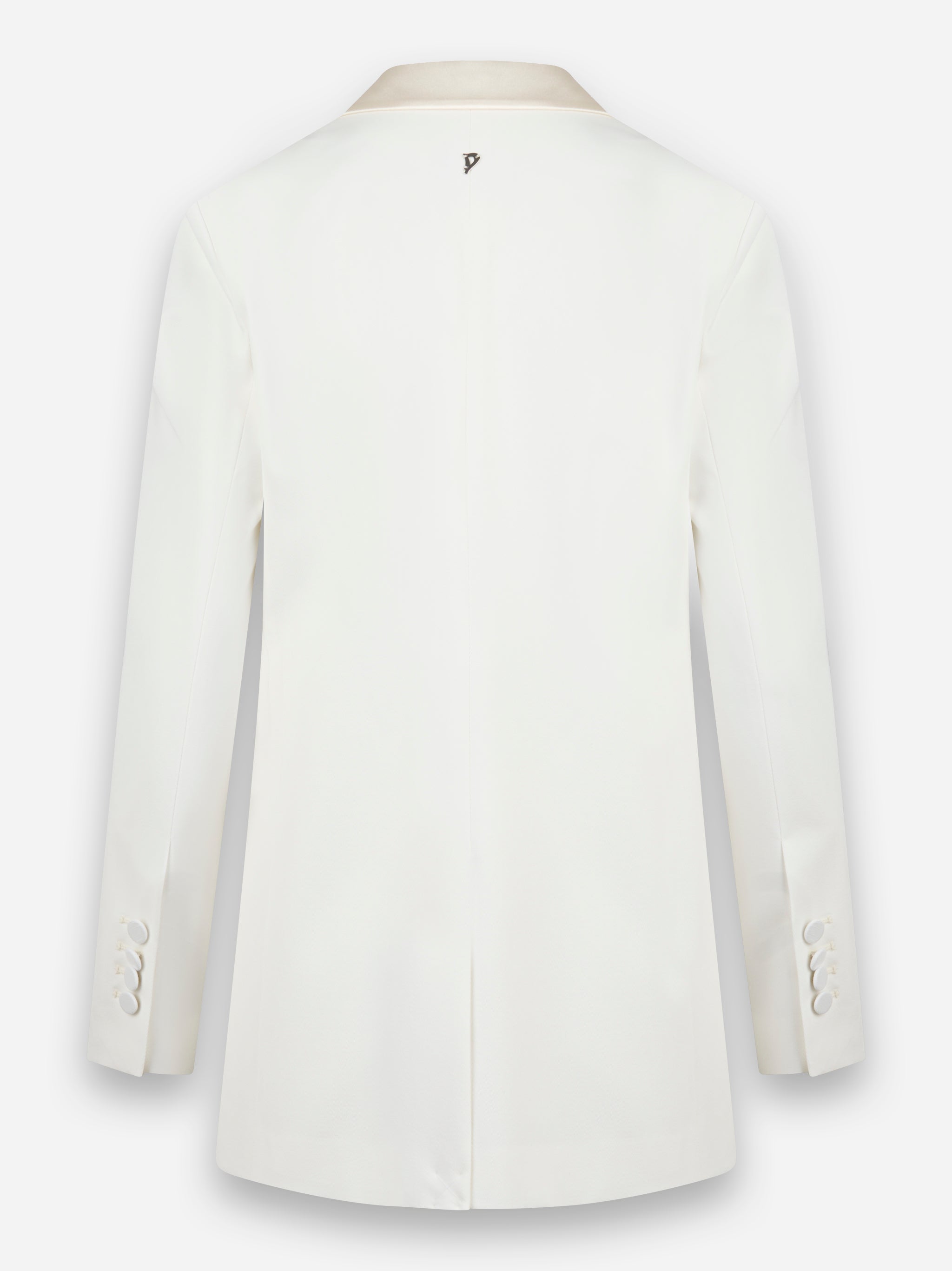 Blazer smoking con un bottone Bianco