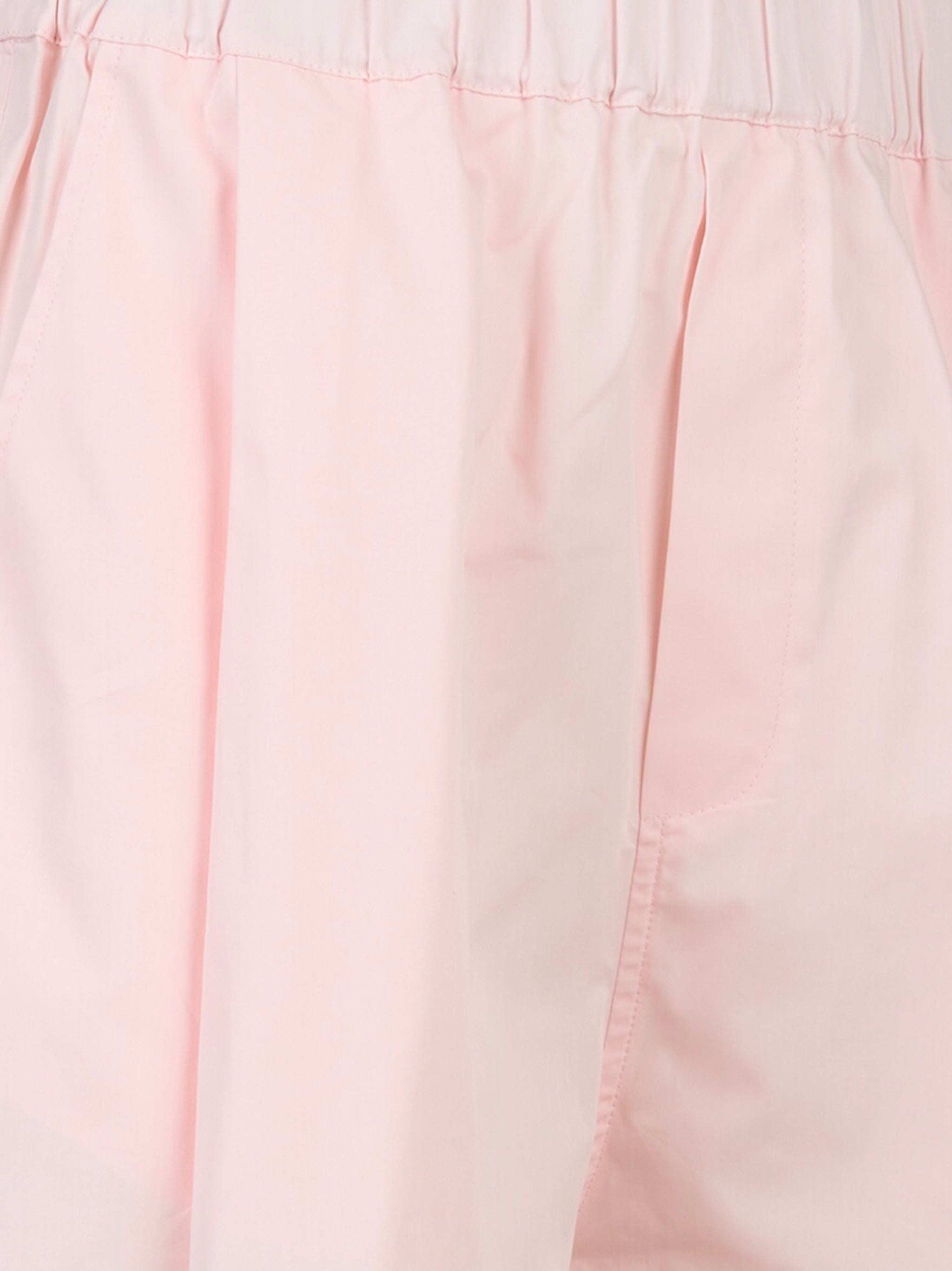 Shorts loose in popeline di cotone Rosa