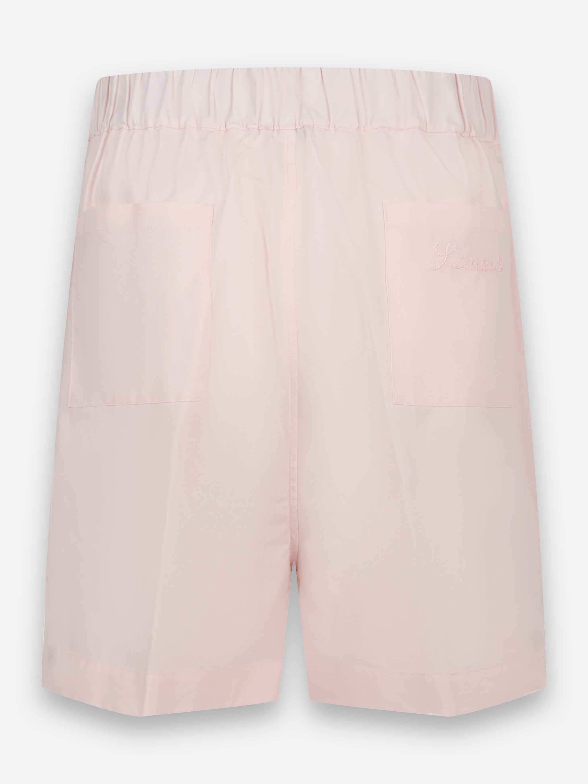 Shorts loose in popeline di cotone Rosa
