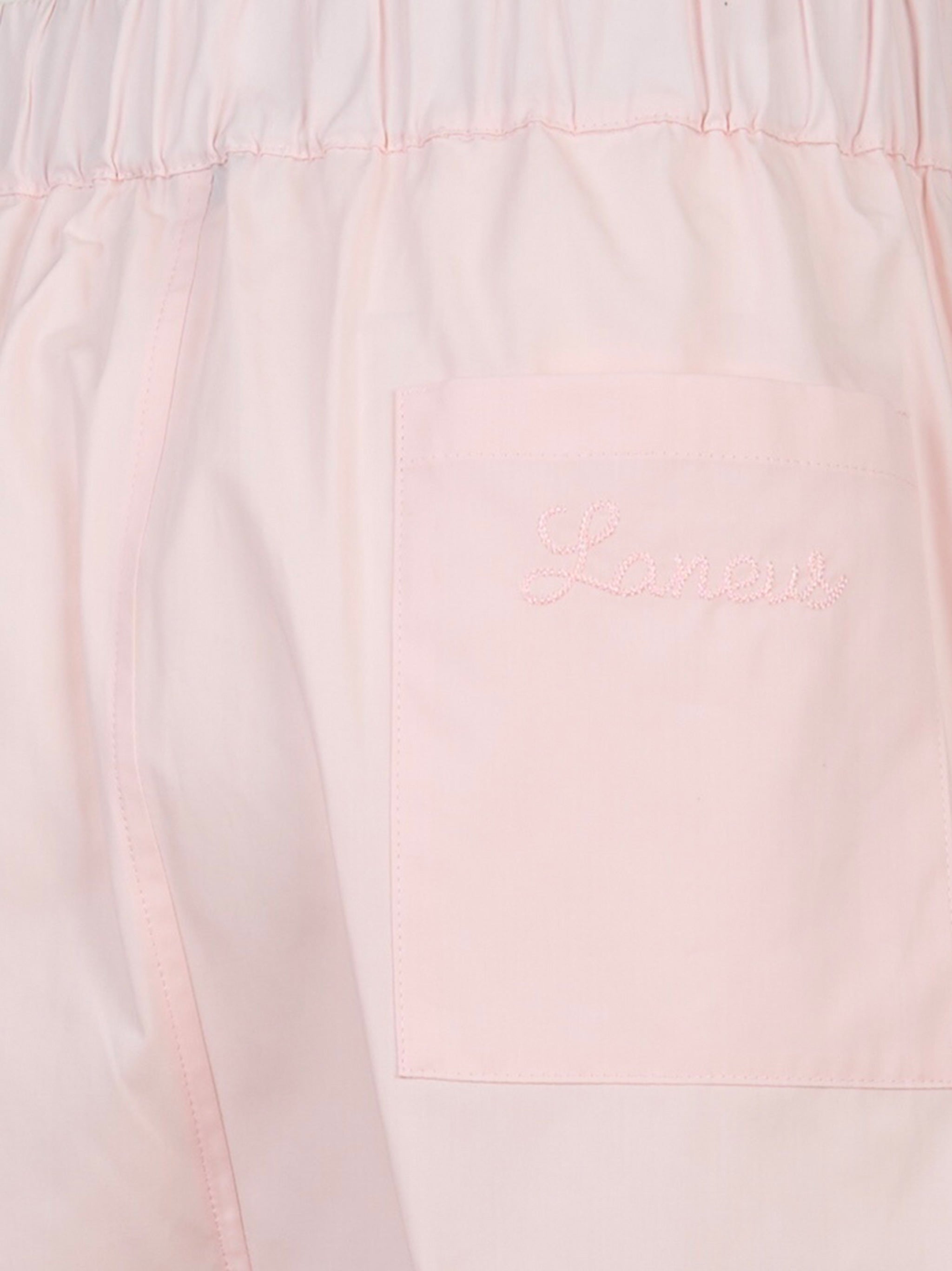 Shorts loose in popeline di cotone Rosa