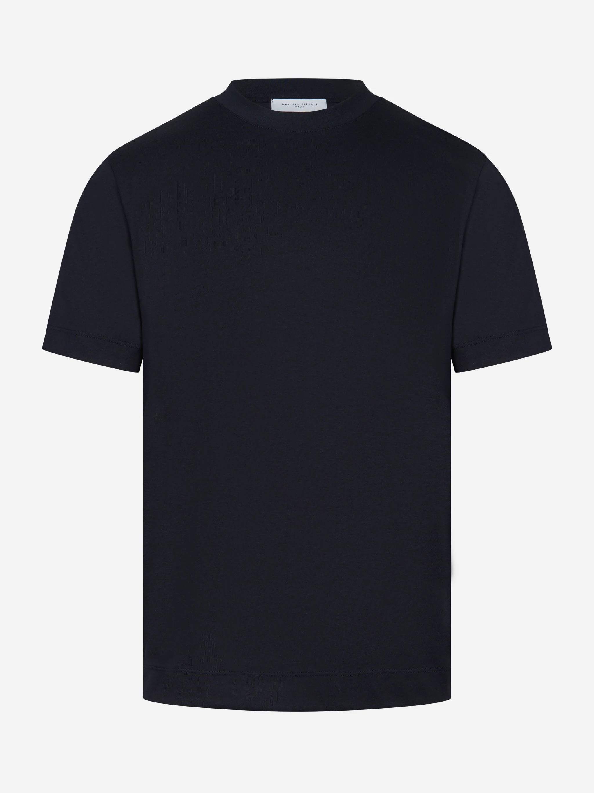 T-shirt slim in cotone blu