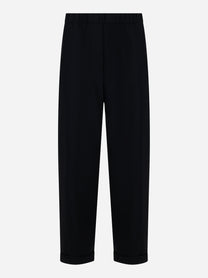 pantalone in cady con elastico in vita Nero