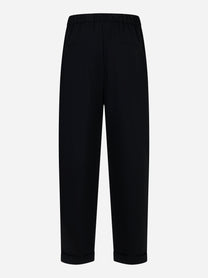 pantalone in cady con elastico in vita Nero