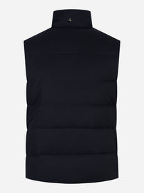 Gilet in lana con interno in piuma Blu