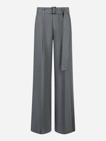 Pantalone Kim loose in levantina di viscosa Grigio