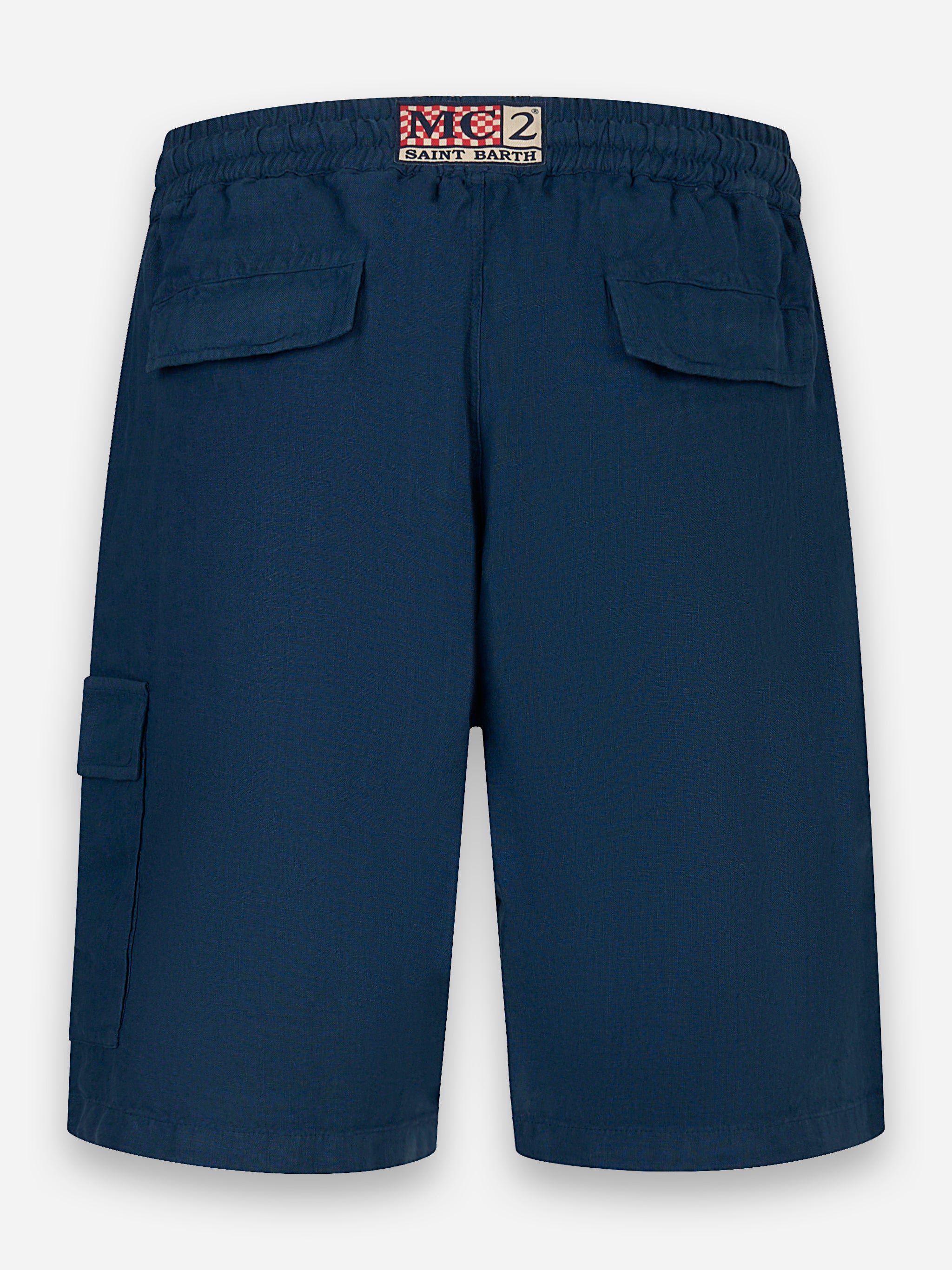 Shorts Marseille in lino Blu