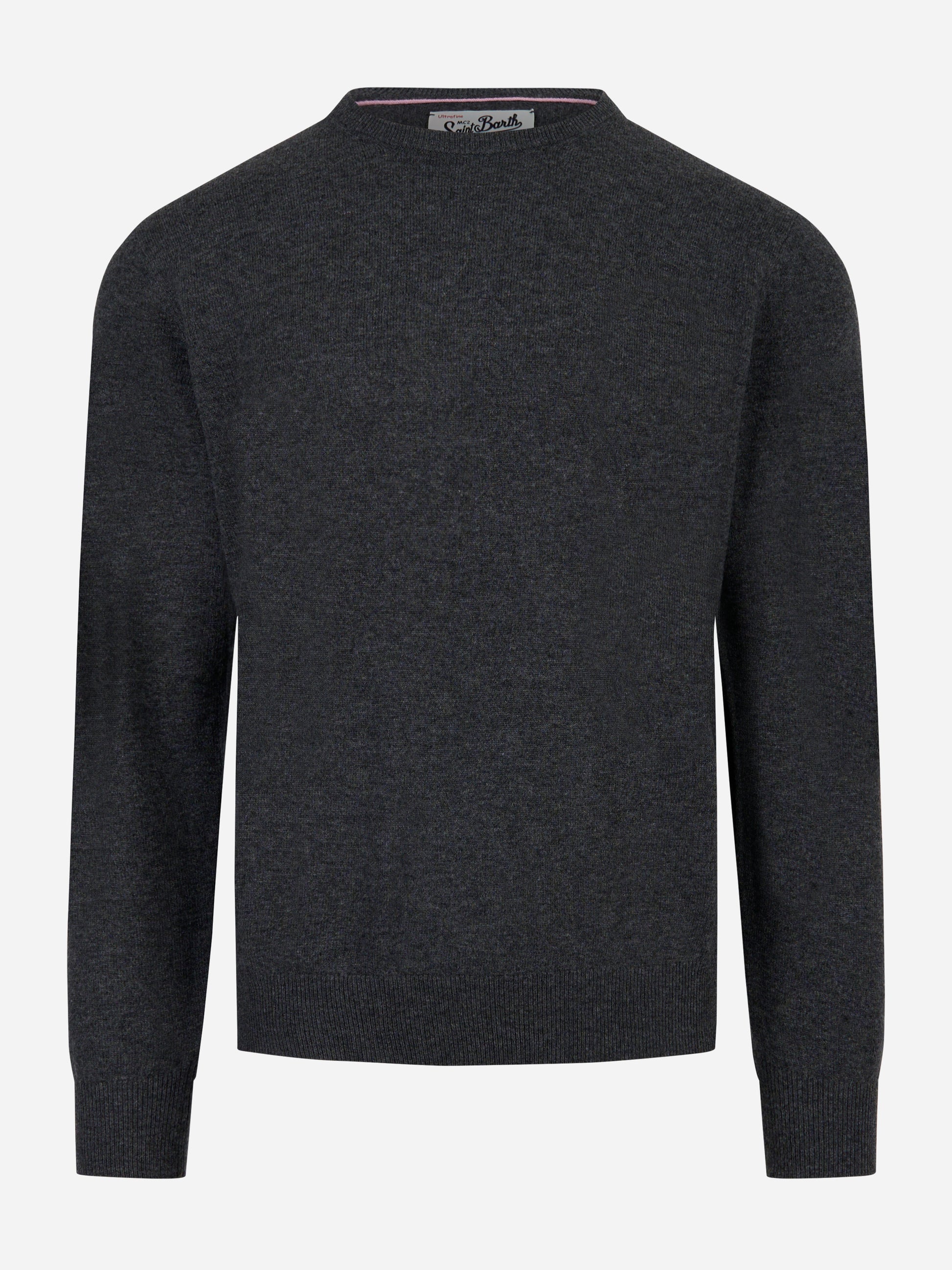 Maglia Regent in lana merinos e cashmere Grigia