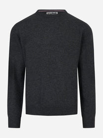 Maglia Regent in lana merinos e cashmere Grigia