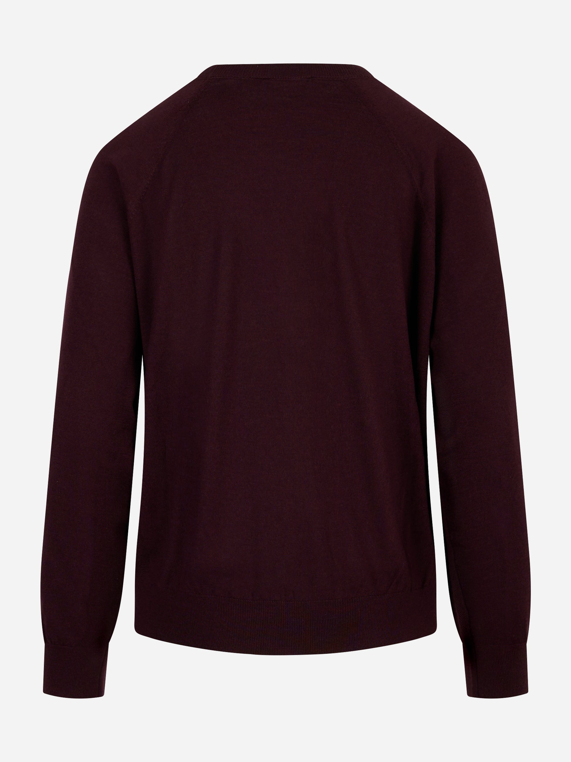 Maglia tricot scollo V Bordeaux