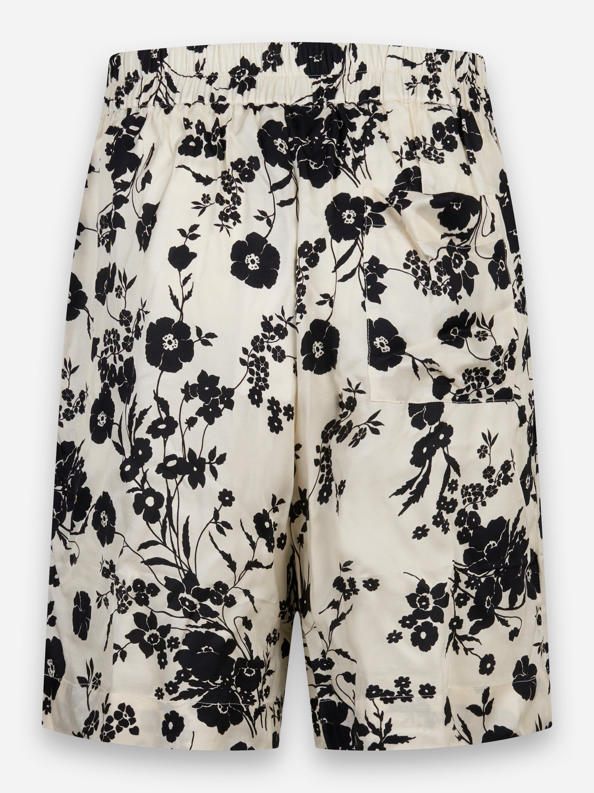 Shorts con motivo a fiori Bianco