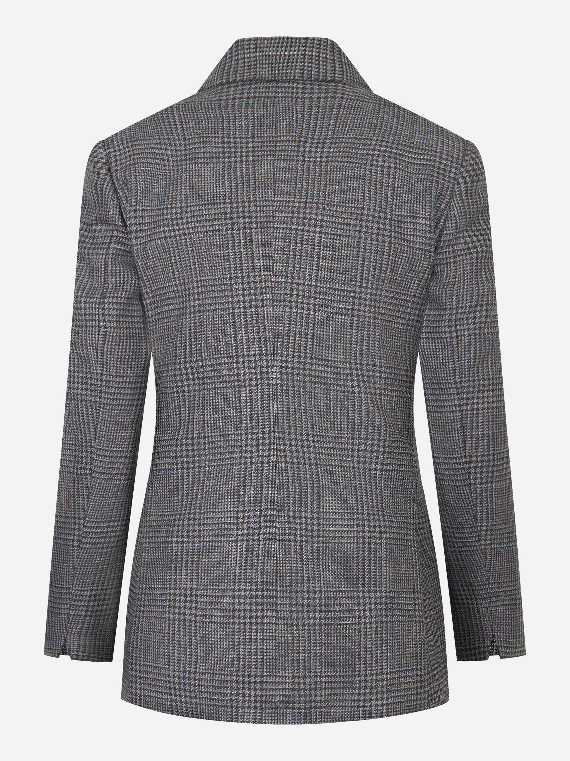 Blazer doppiopetto grigio con motivo check