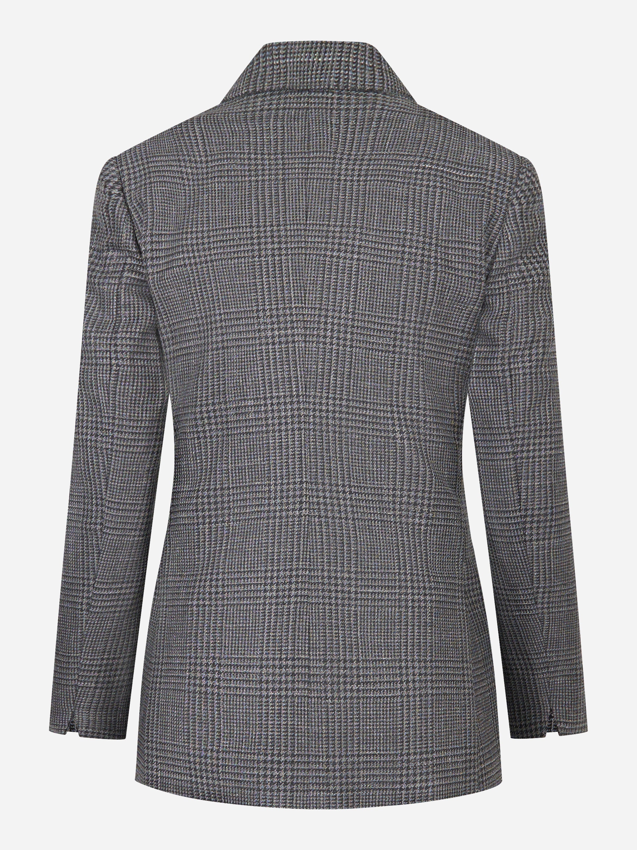 Blazer doppiopetto grigio con motivo check