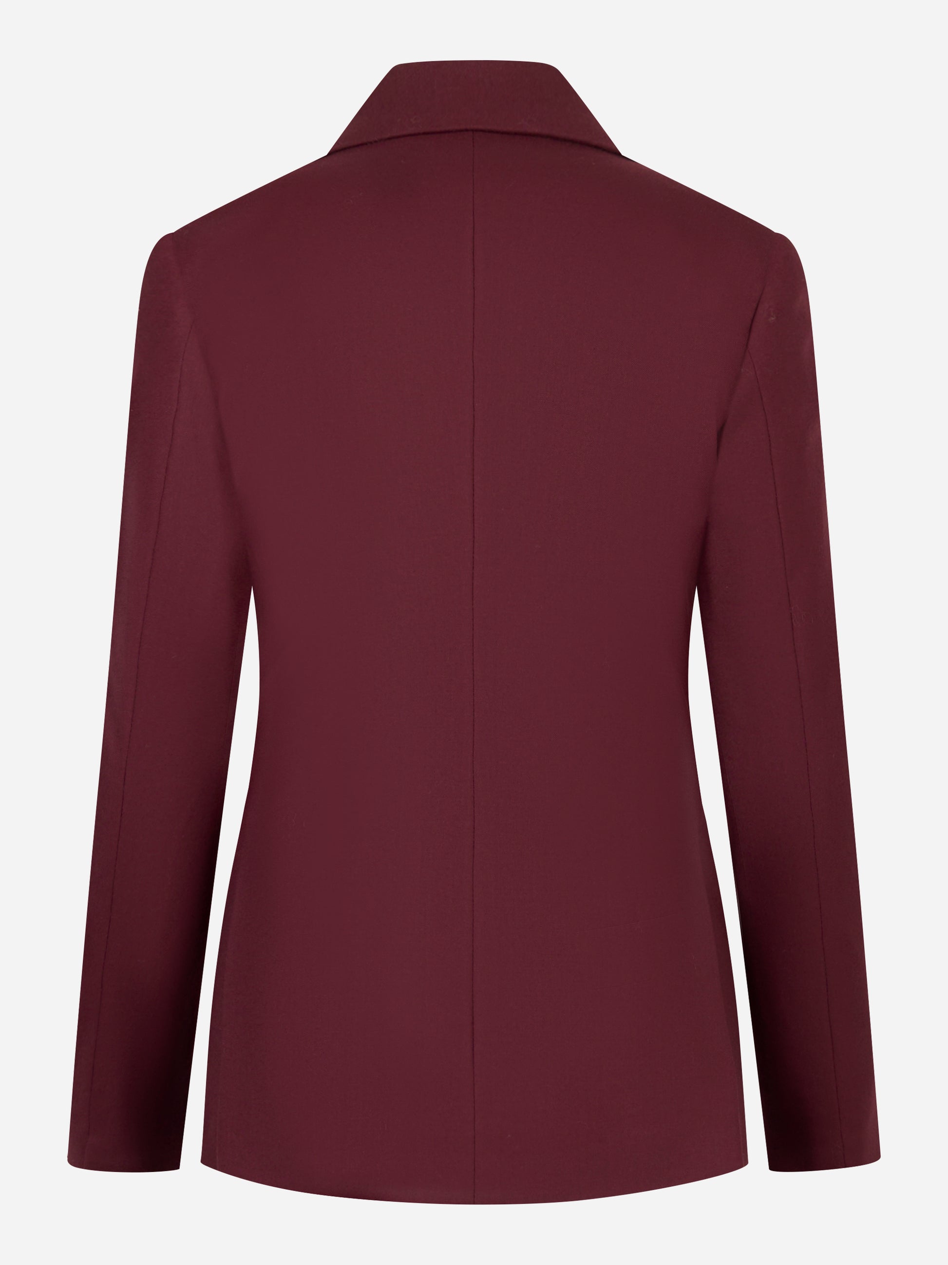 Blazer doppiopetto bordeaux in tela di lana stretch