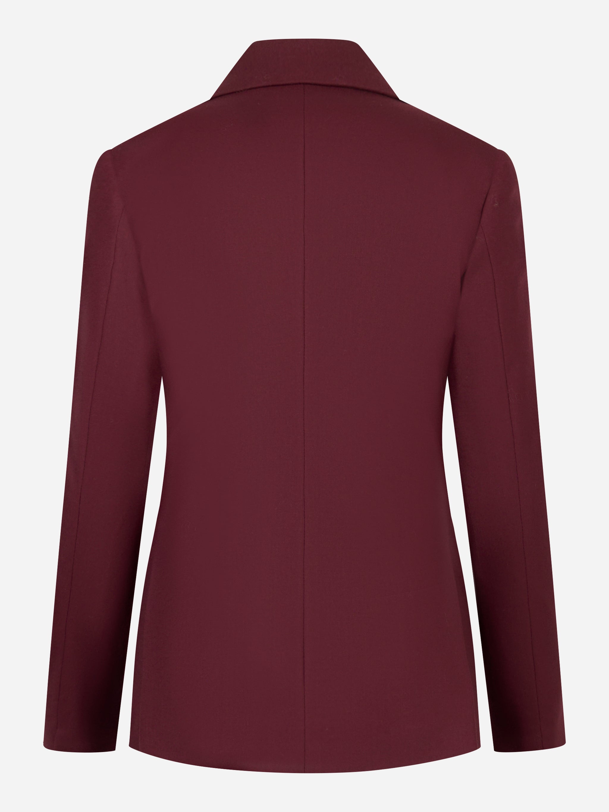 Blazer doppiopetto bordeaux in tela di lana stretch