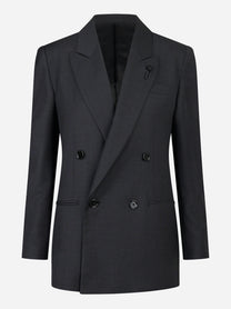 Blazer doppiopetto quattro bottoni con motivo check
