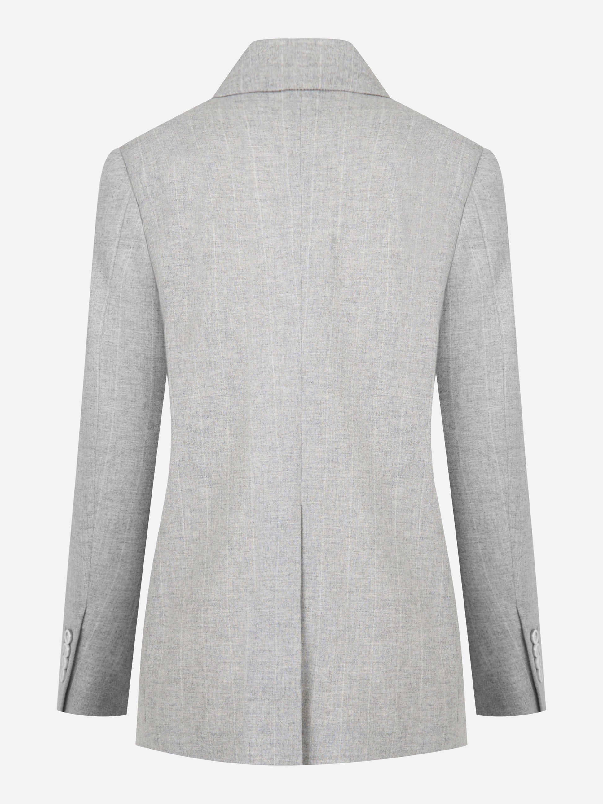Blazer monopetto grigio in lana e cashmere