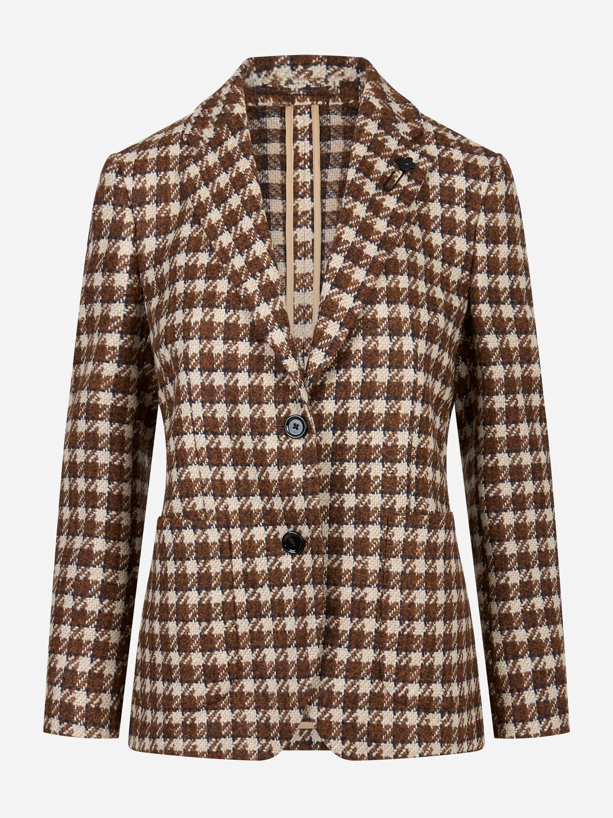 Blazer monopetto con motivo check