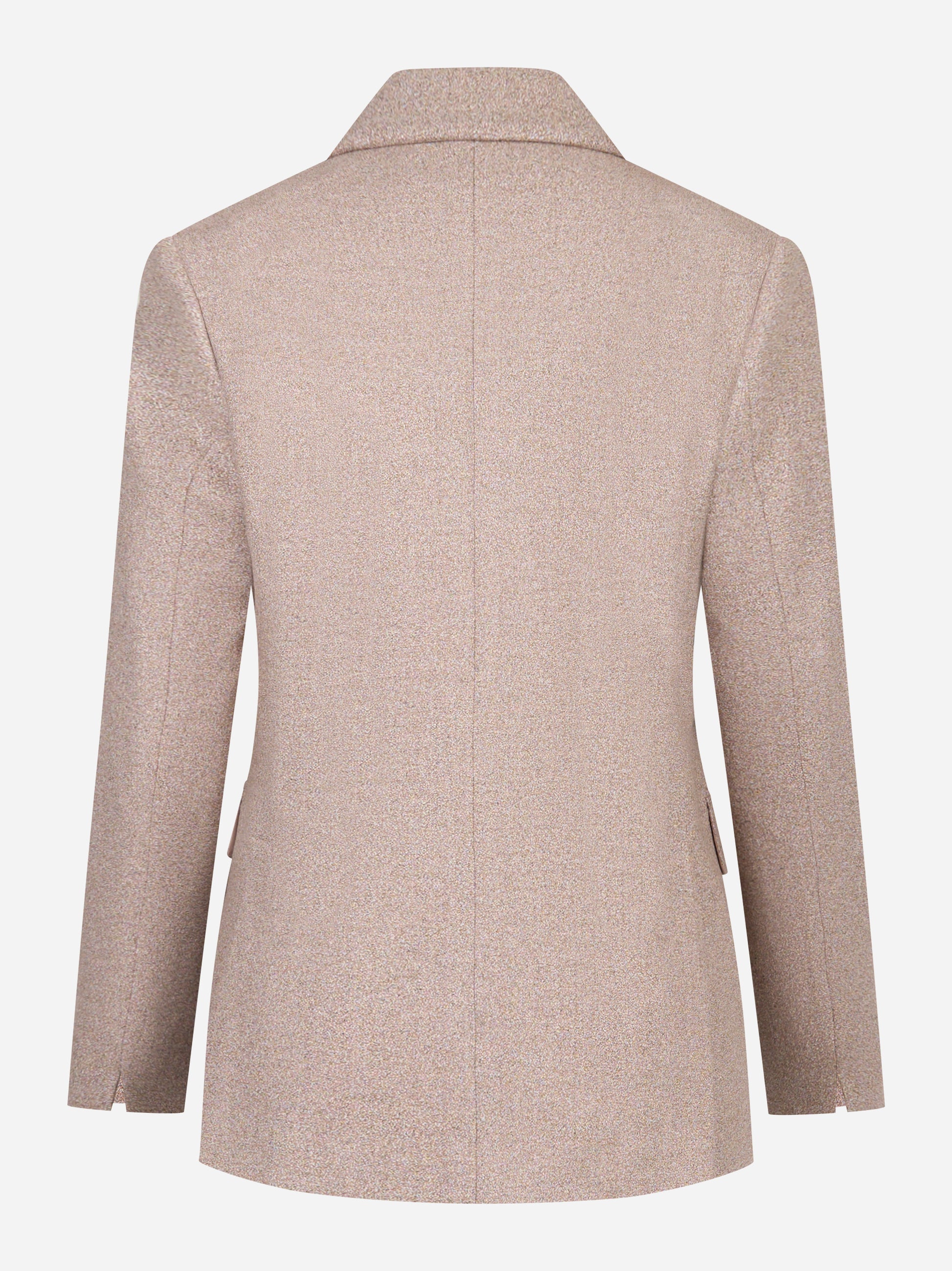 Blazer monopetto rosa in lana e viscosa