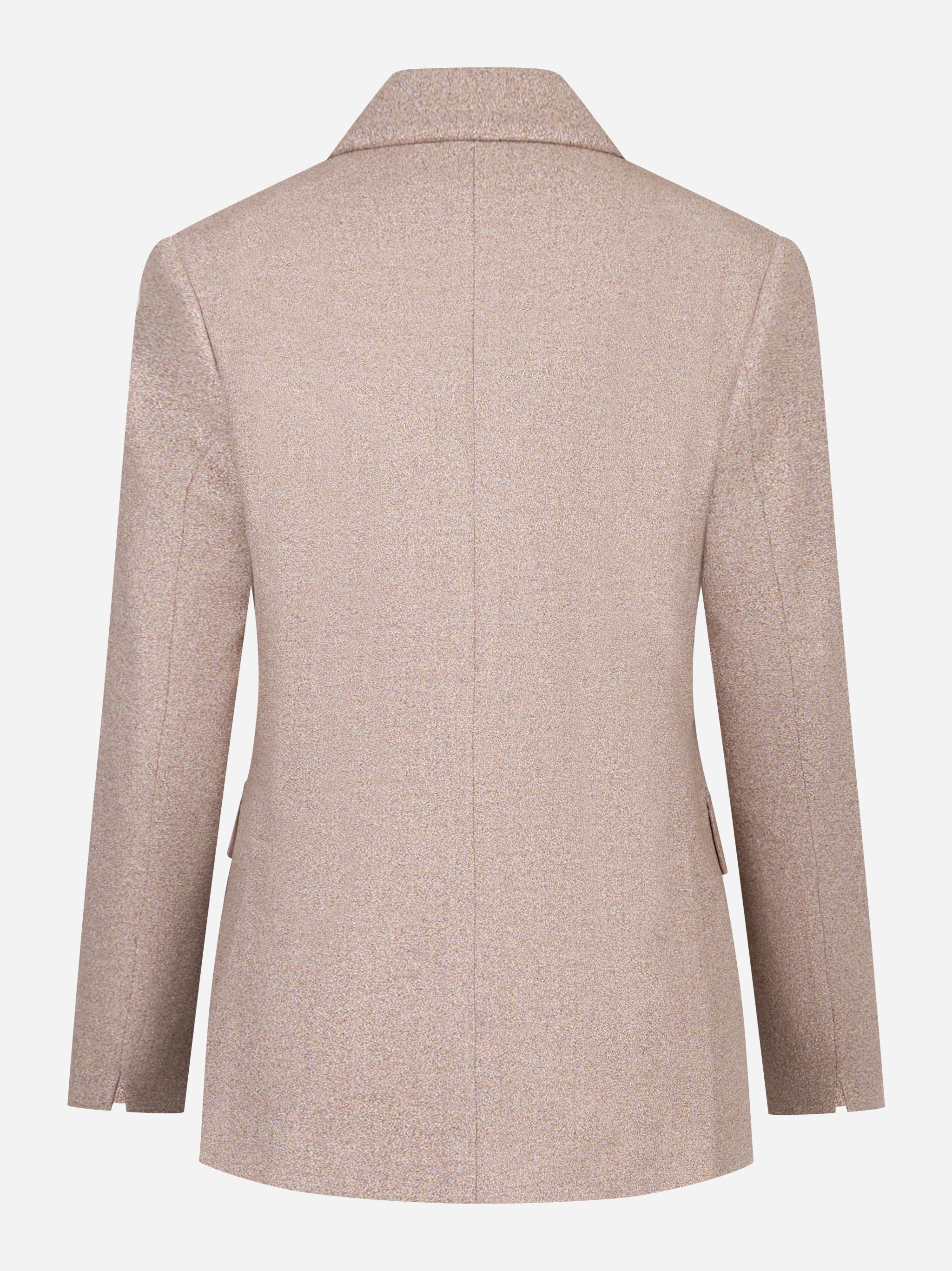 Blazer monopetto rosa in lana e viscosa