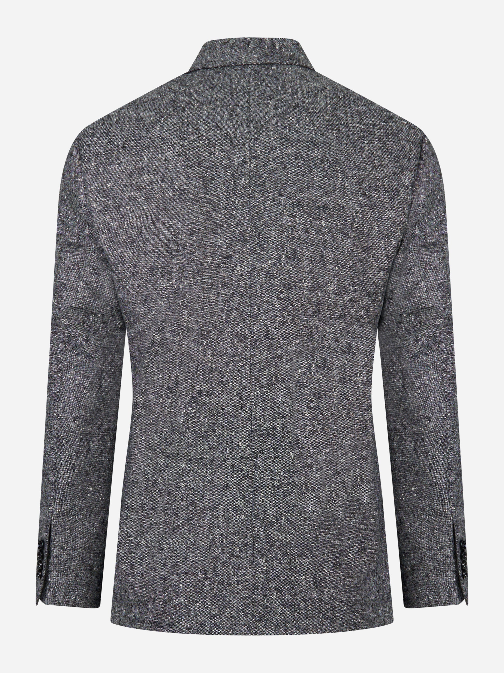 Blazer doppiopetto quattro bottoni in donegal grigio