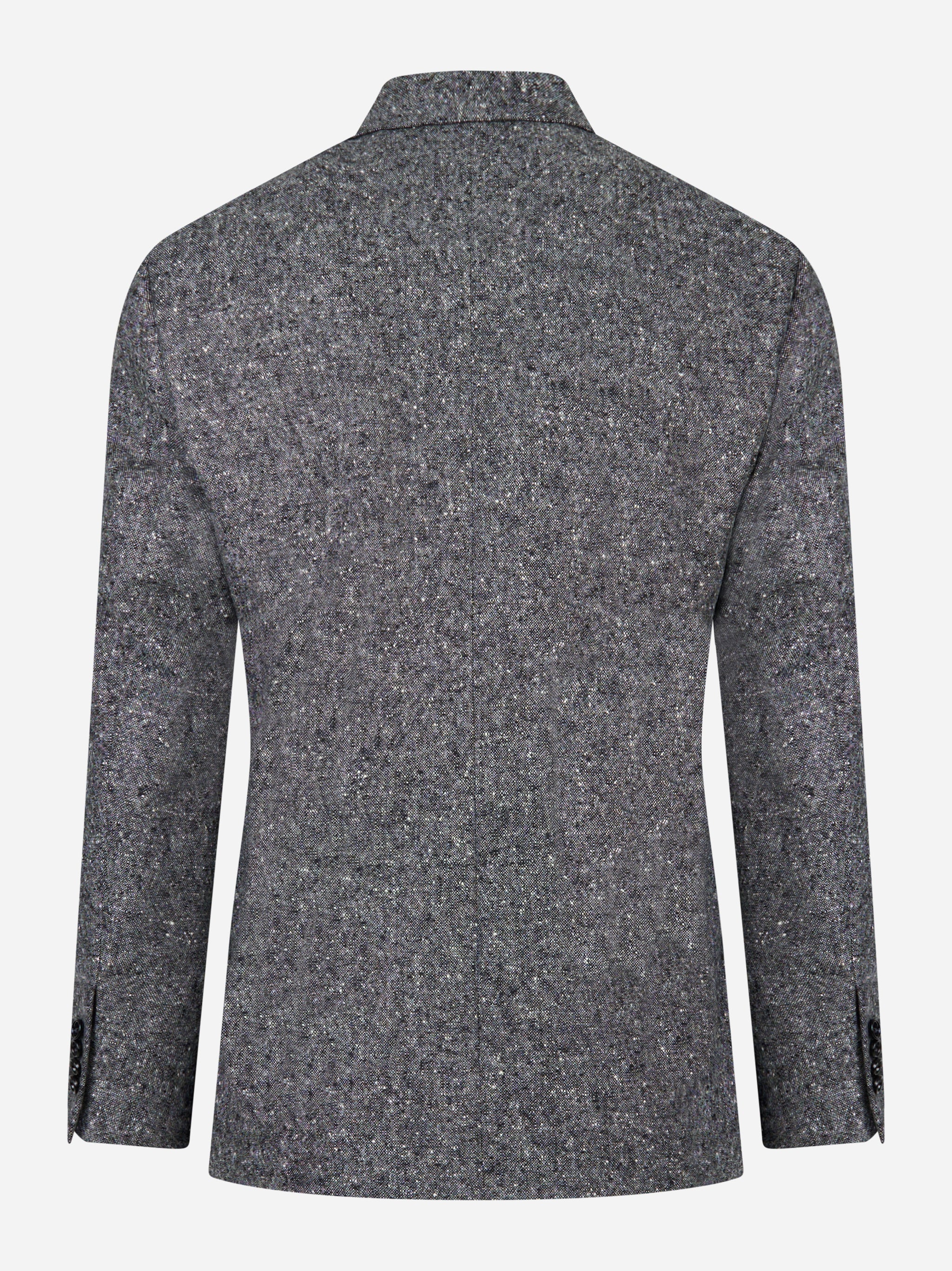 Blazer doppiopetto quattro bottoni in donegal grigio