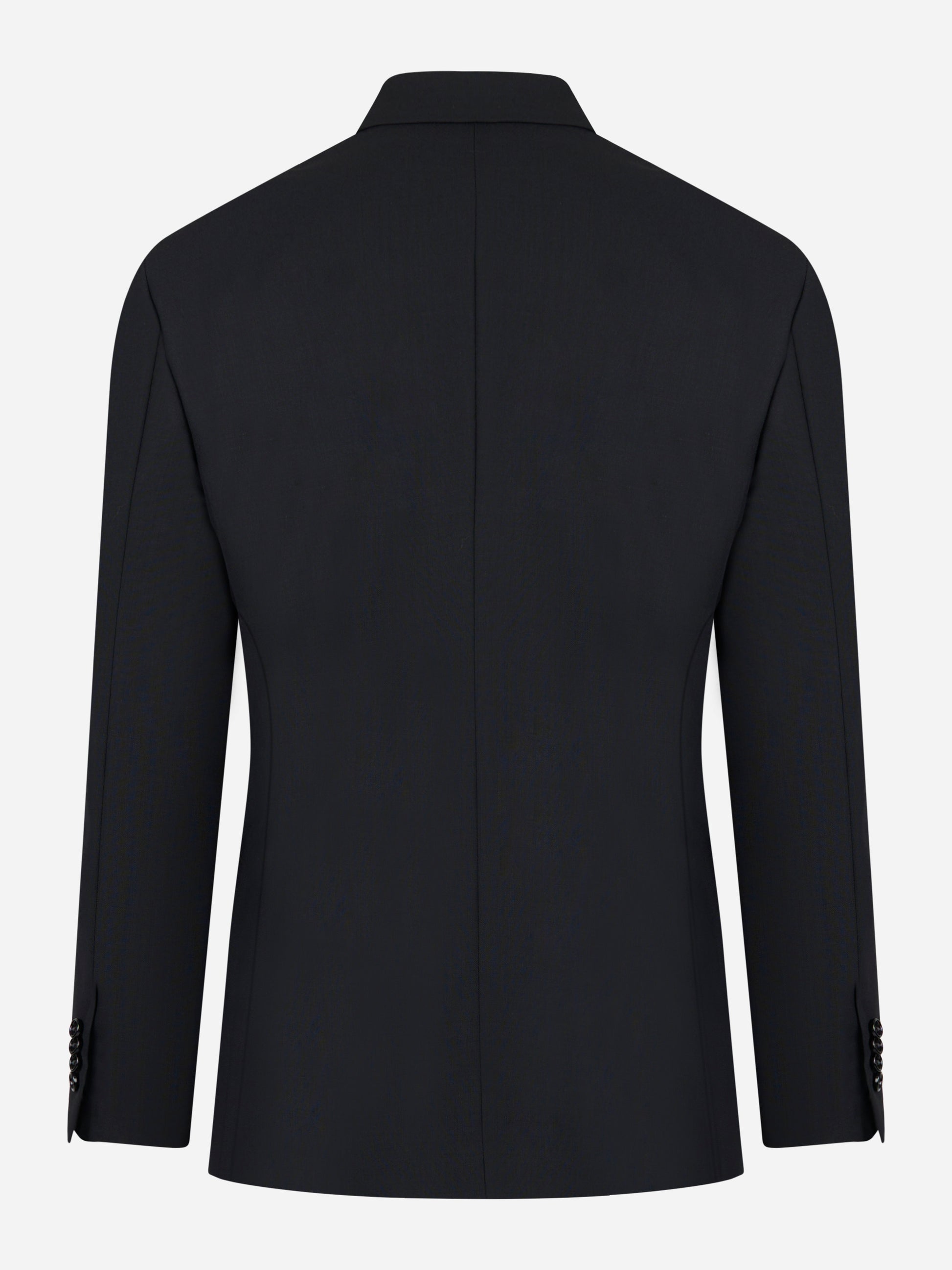 Blazer doppiopetto quattro bottoni in lana nero