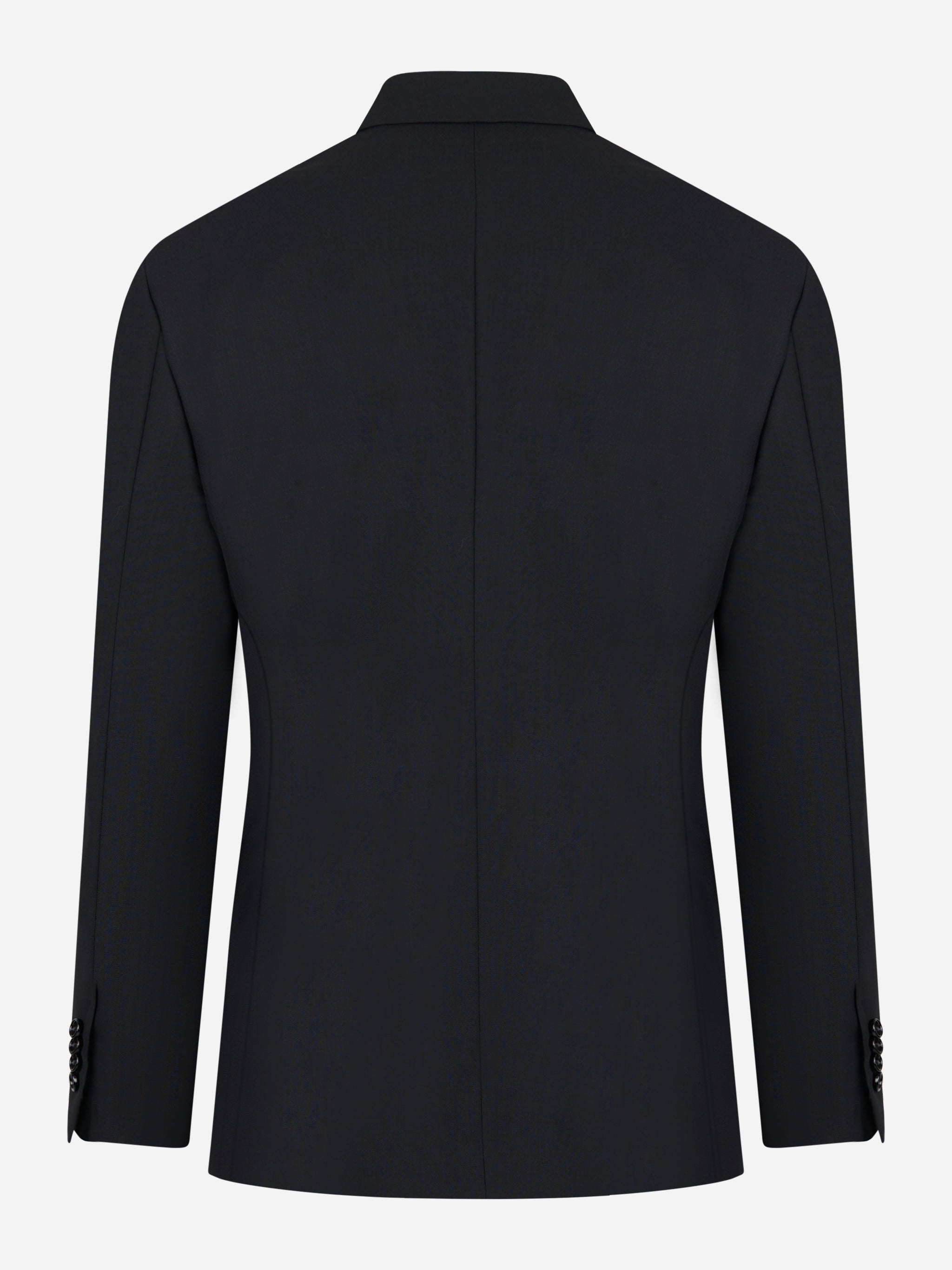 Blazer doppiopetto quattro bottoni in lana nero