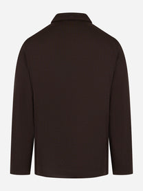 Giacca maglia con tasche in lana Marrone