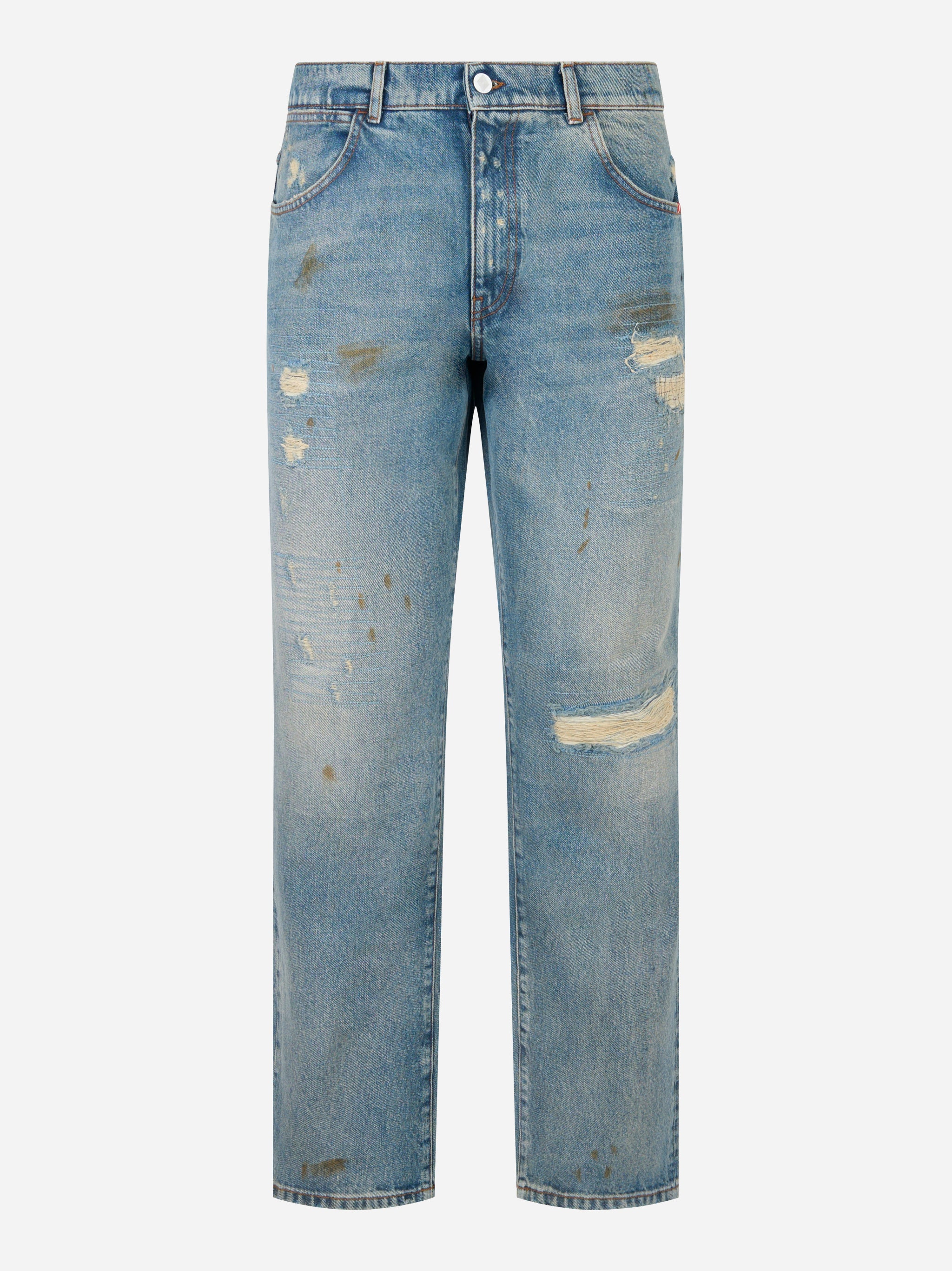 Jeans loose fit James con dettagli used