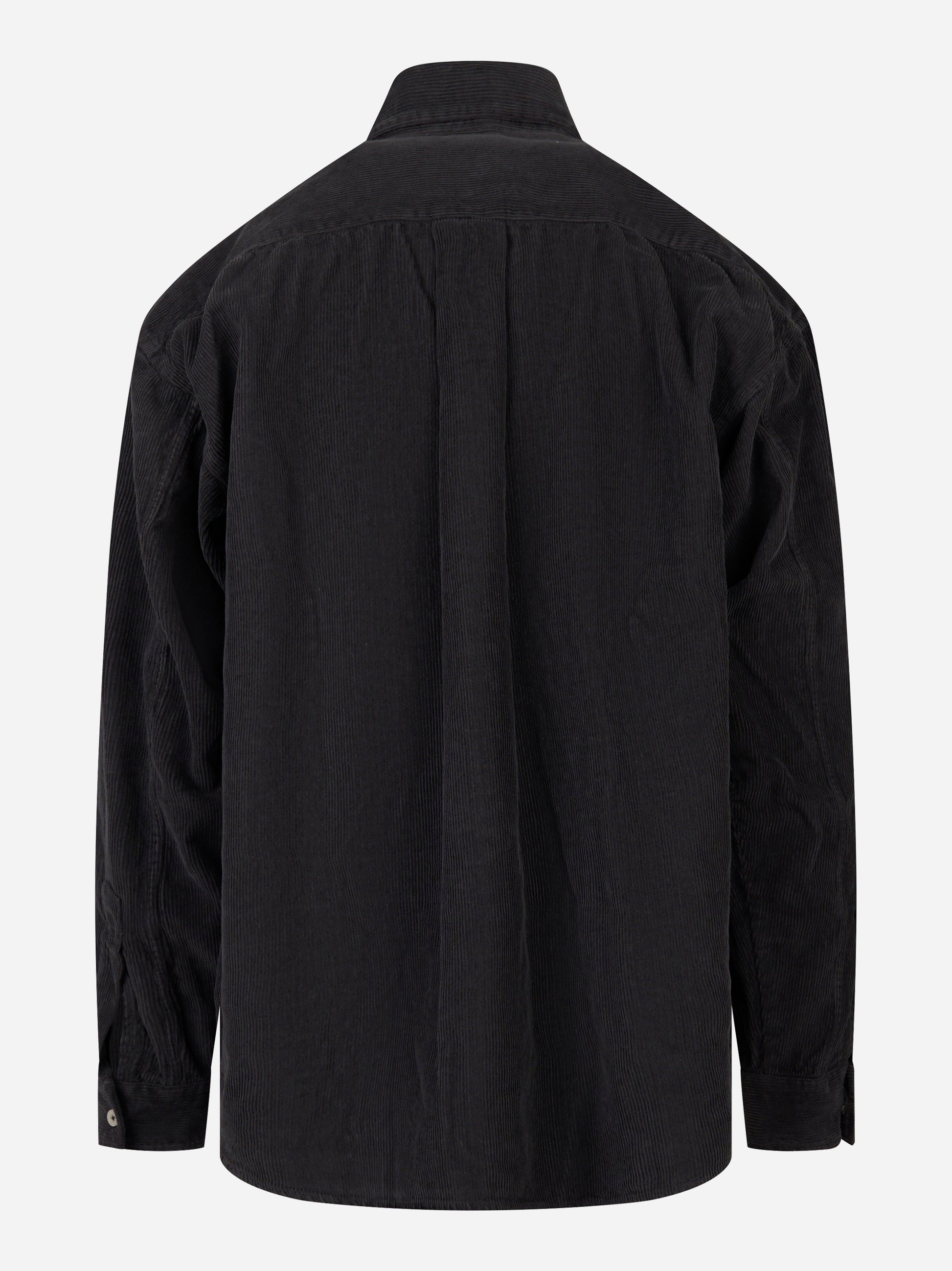 Camicia loose fit in velluto nero