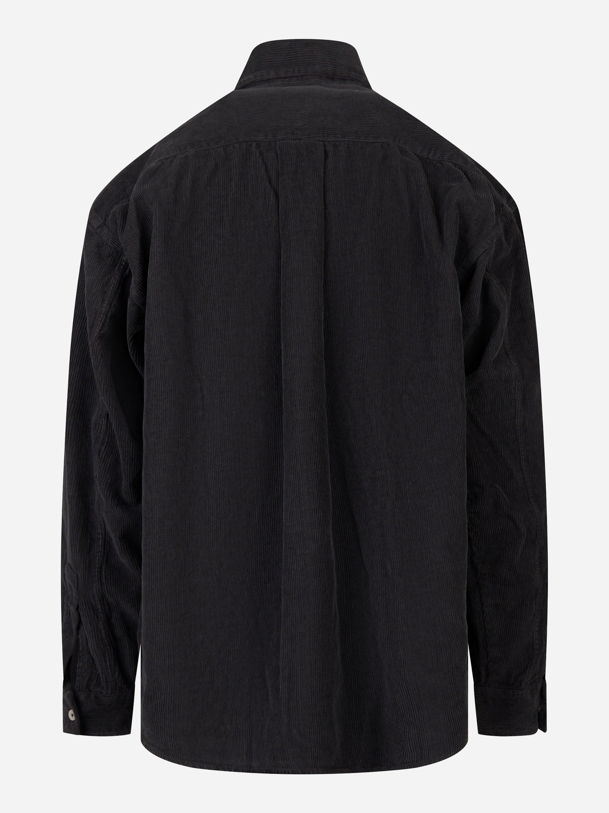 Camicia loose fit in velluto nero