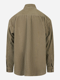 Camicia loose fit in velluto verde