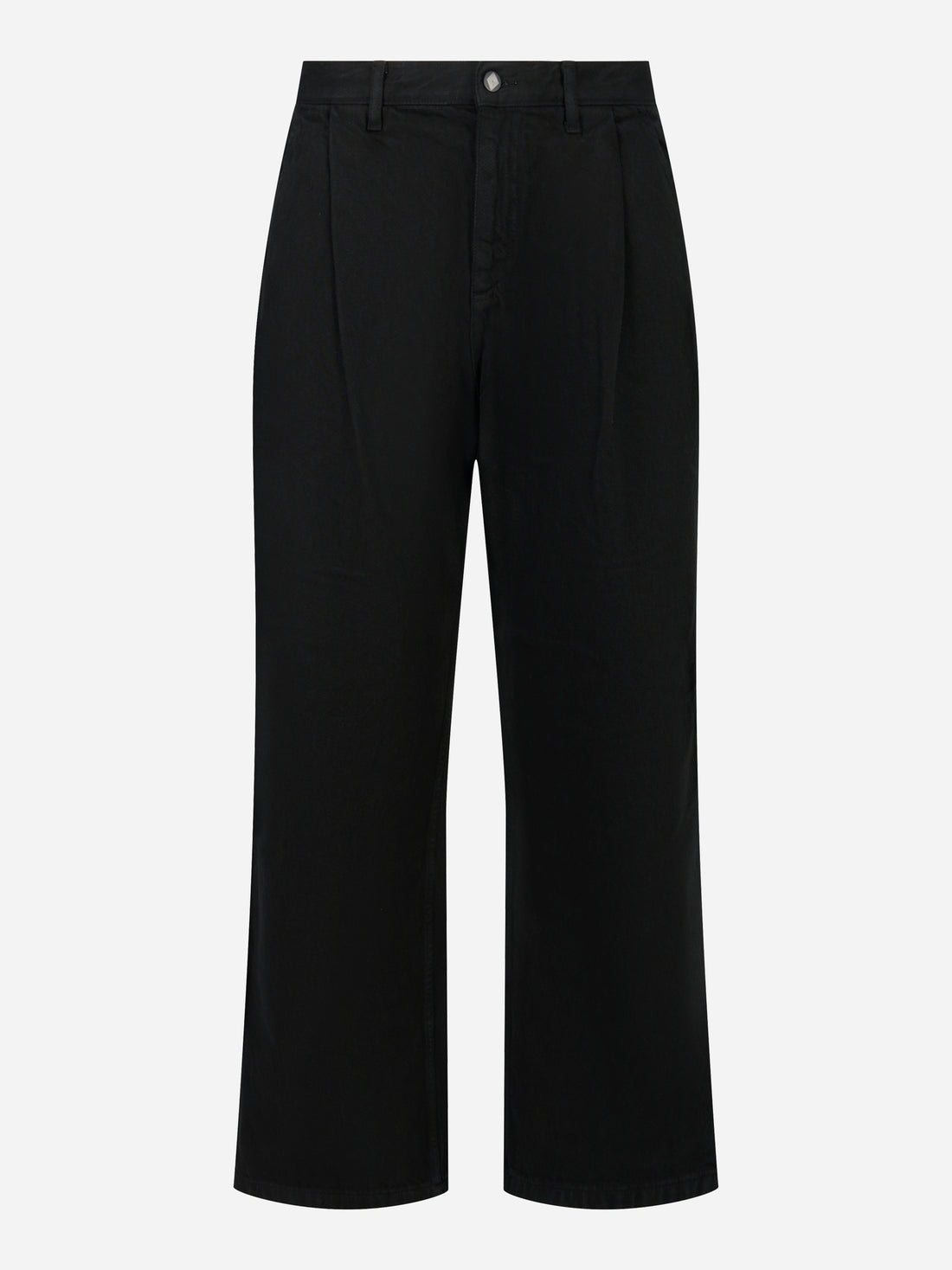 Pantalone loose fit in bull denim nero