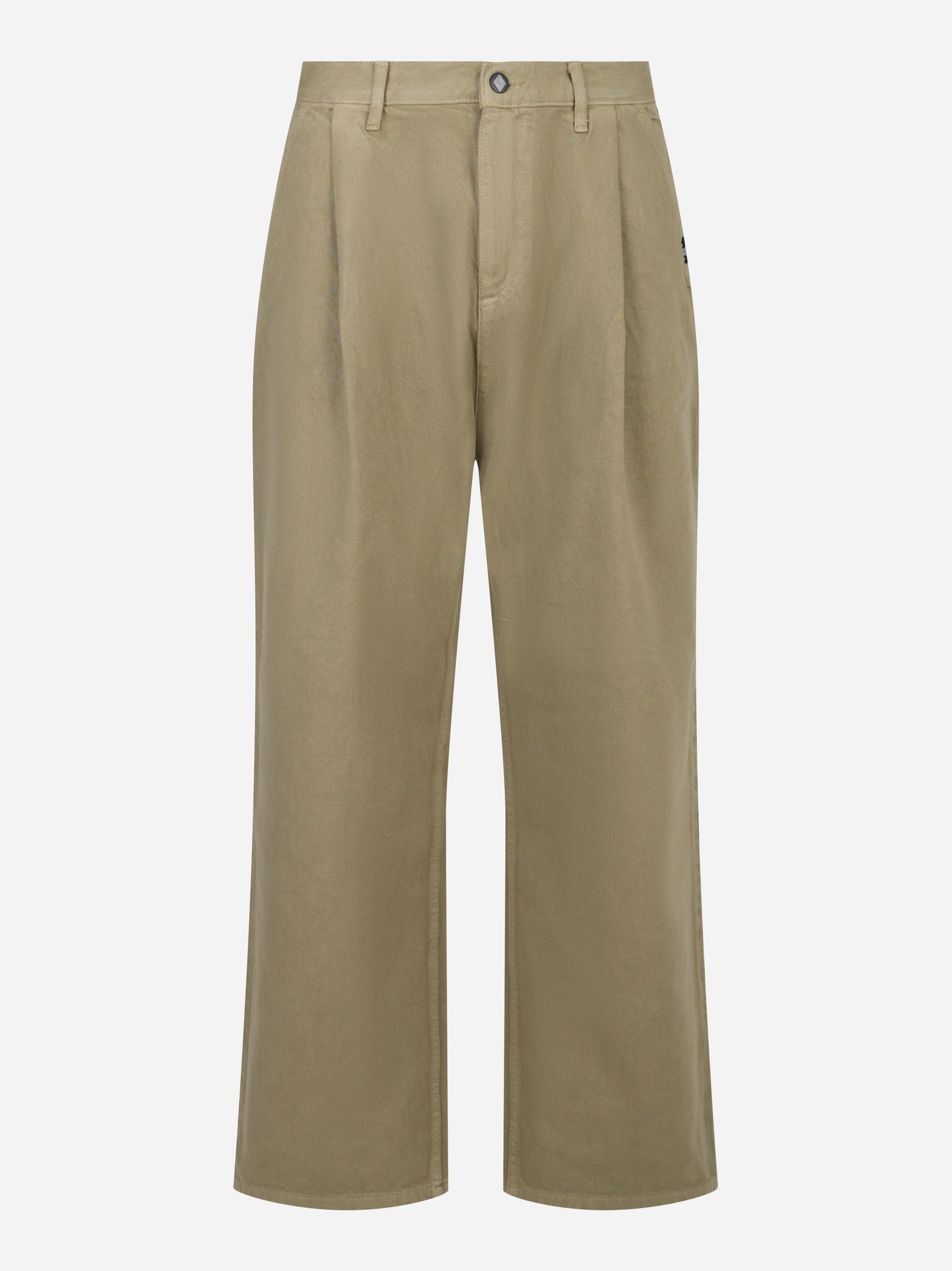 Pantalone loose fit in bull denim verde