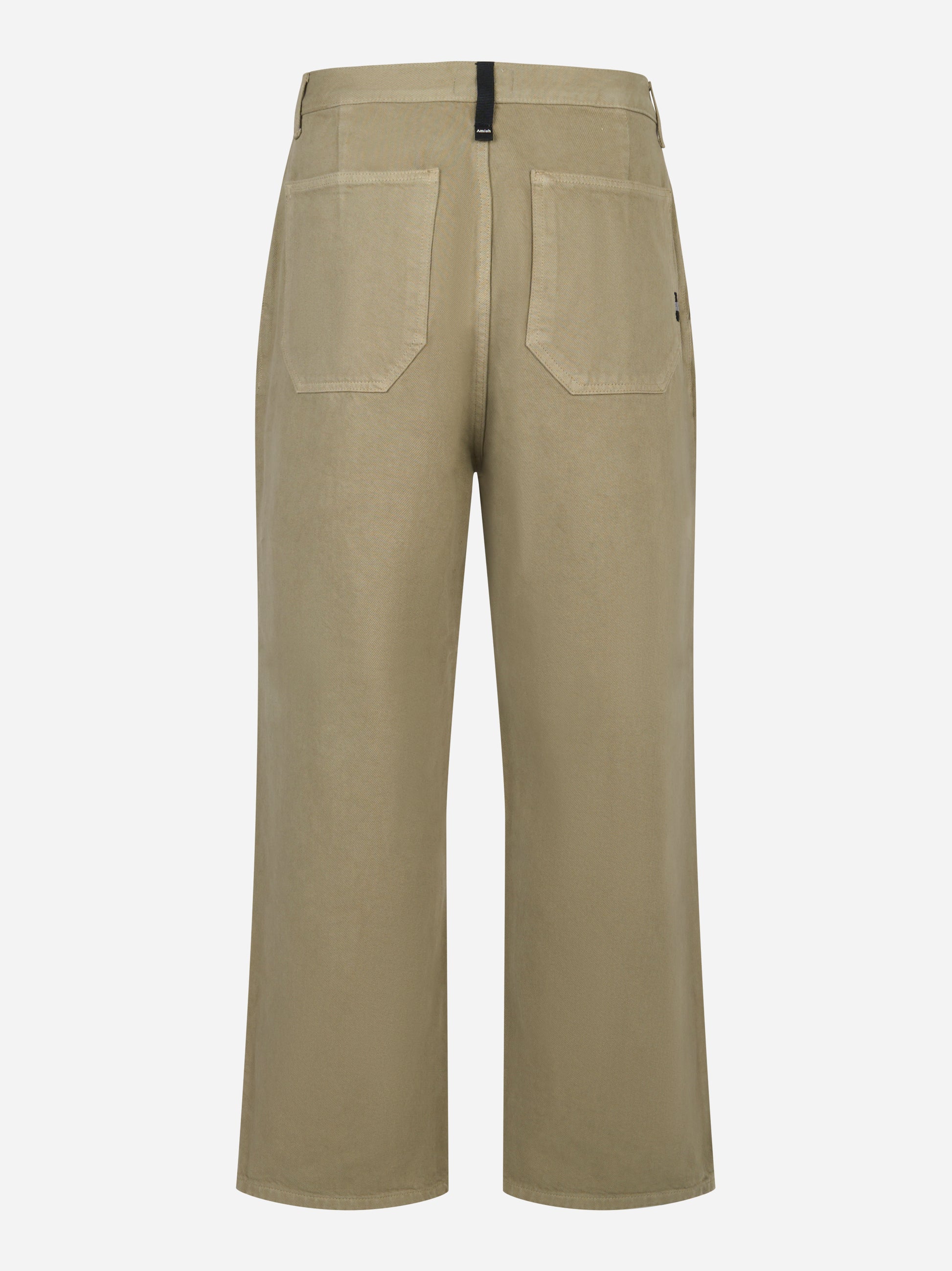 Pantalone loose fit in bull denim verde
