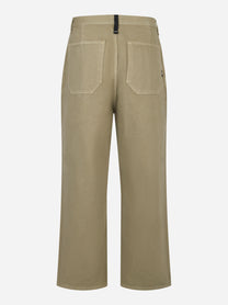 Pantalone loose fit in bull denim verde