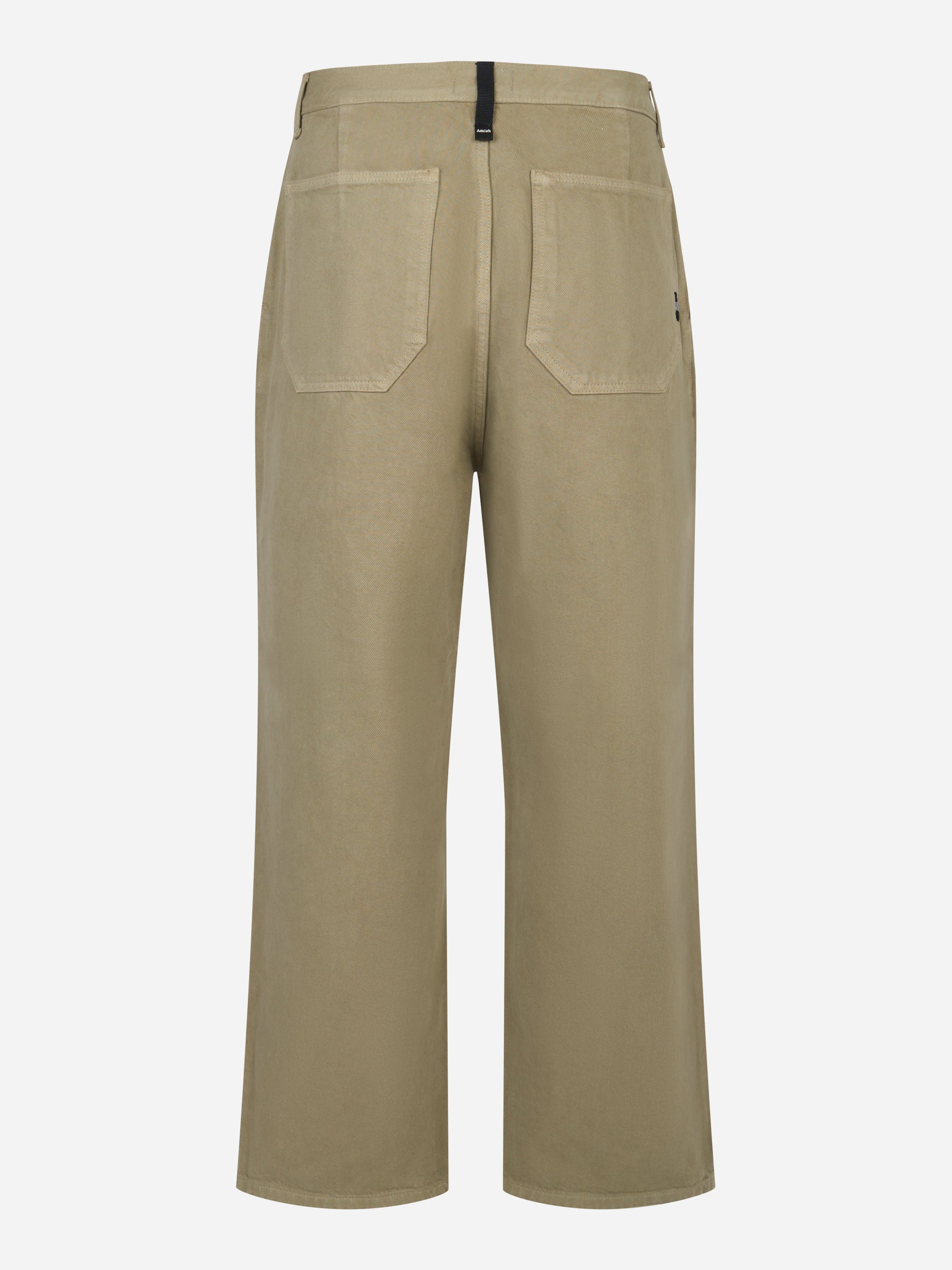 Pantalone loose fit in bull denim verde