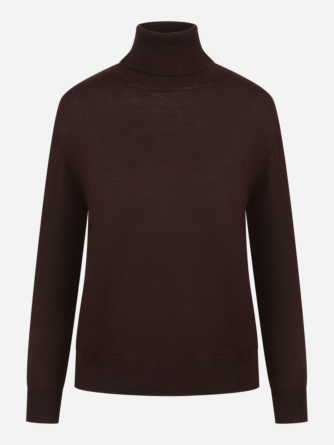 Dolcevita marrone in lana merinos finezza 16