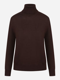 Dolcevita marrone in lana merinos finezza 16