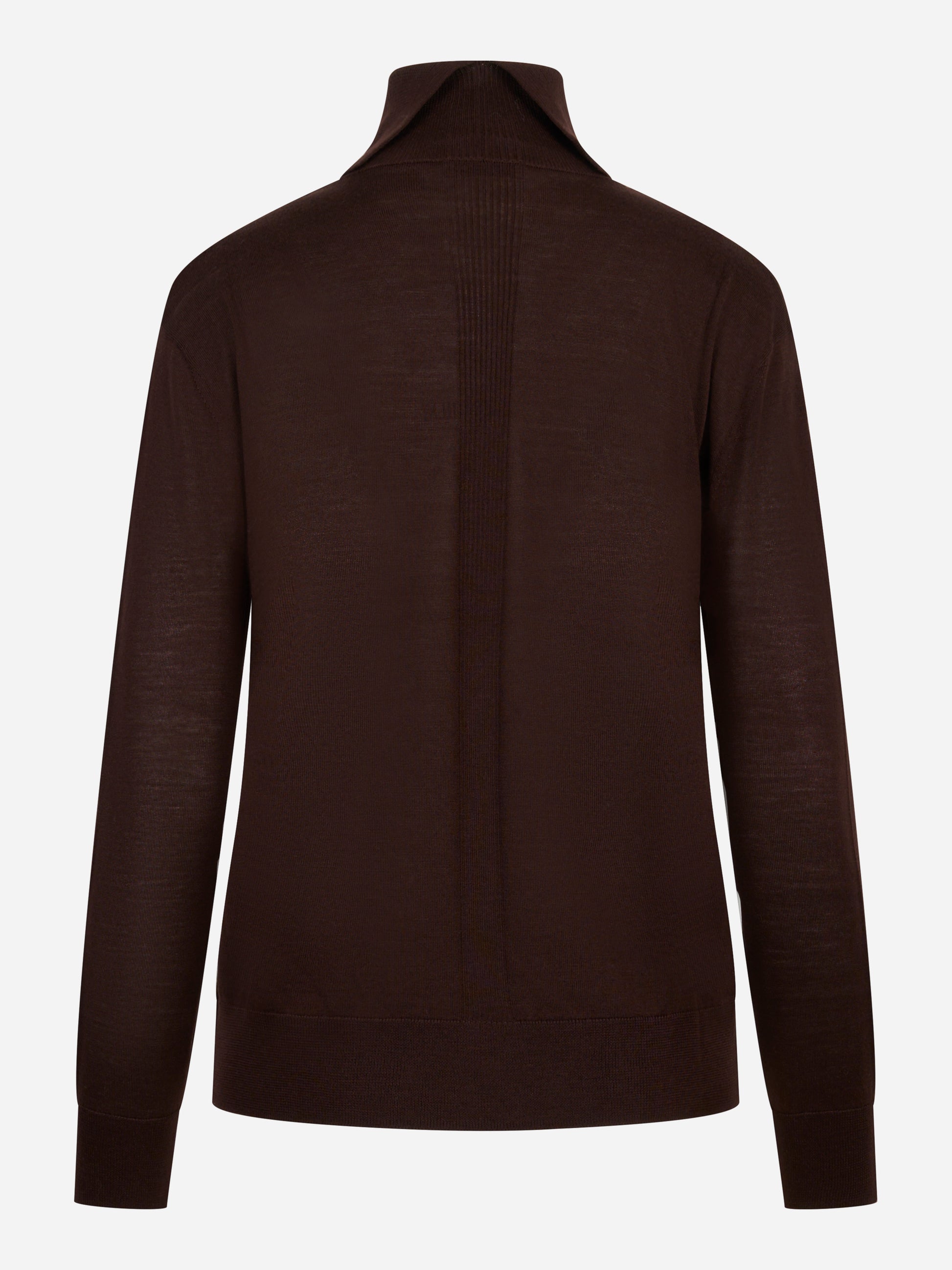 Dolcevita marrone in lana merinos finezza 16